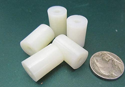 Natural Nylon Spacer Unthreaded No 8 Screw Size x .500" OD x .166" ID x .750" Length 200 Pcs