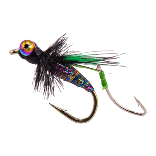 Scovzzx フライフィッシングルアー - 人工模擬魚用品 - フライフィッシング フック,ピア川浅瀬海水でのジギングトローリングキャスティングドライウェットフローティング用