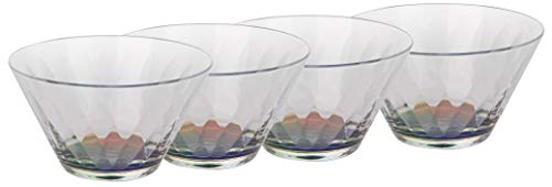 Mind Reader Rsal4-Clr Rainbow, Acrylic Salad, Fruit, Serving, Mixing, Shatter Proof Small Multi-Purpose Pack Of 4, One Size, Clear 4 Pack Bowls #TOP20