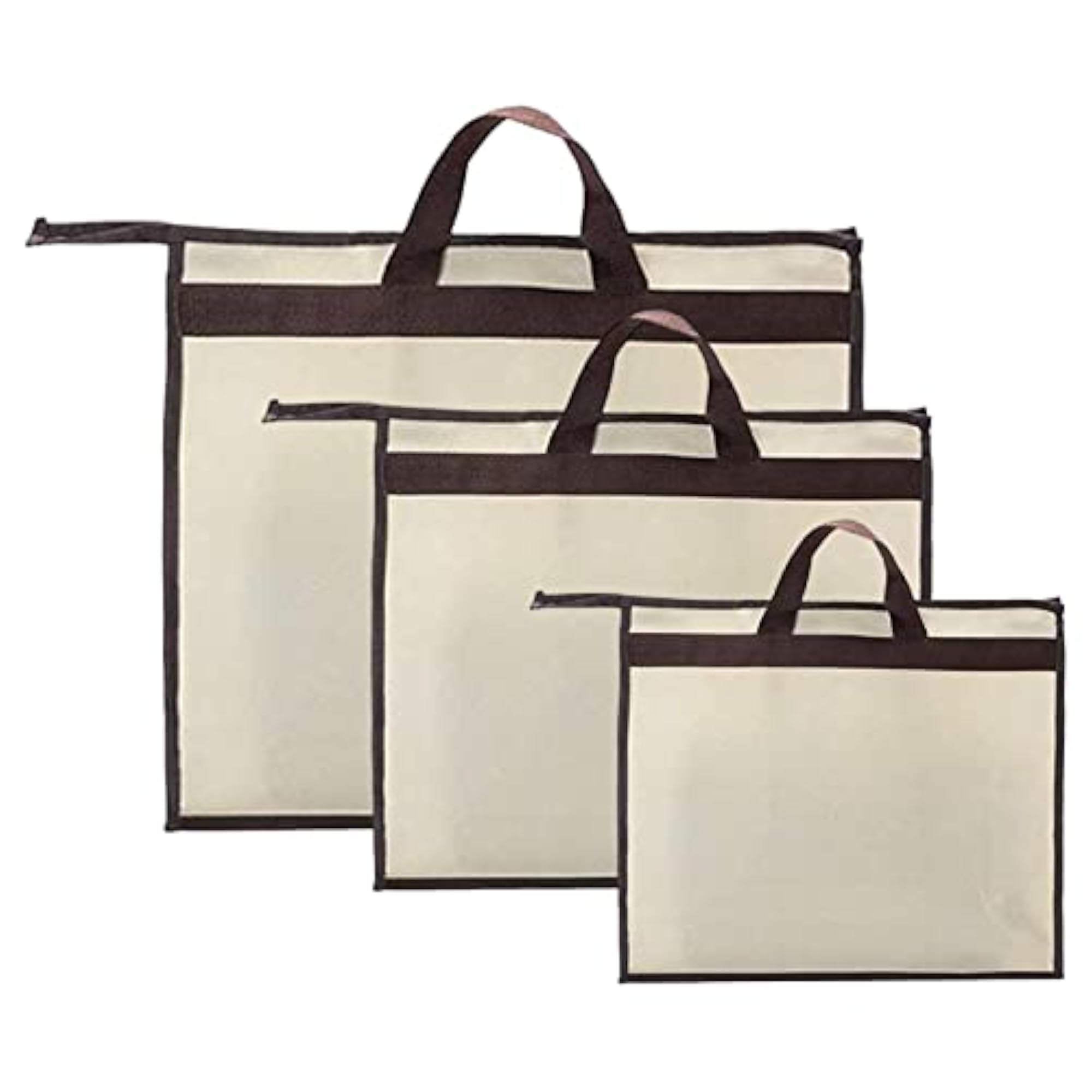 Lightweight Hanging Storage Bag for Closet Shelf, Clear Brown