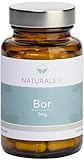NATURALS38 Bor - 90 KAPSELN je 3 mg - hochdosiert - Borax - aus Akazienfasern und Natriumtetraborat - ohne Mikrokristalline Cellulose - ohne Magnesiumstearat - vegan - Made in Germany
