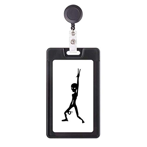 Funda retráctil para tarjetas de alien espacial: acceso rápido y seguro en la oficina