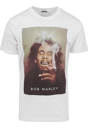 Mister Tee Homme Bob Marley Smoke Tee T Shirt, Blanc, L EU