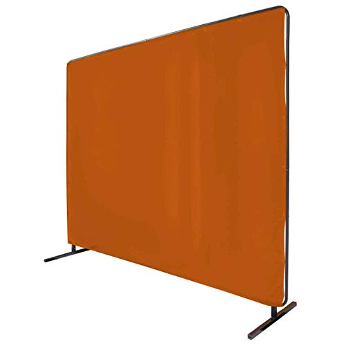 Revco 6X8VF1-ORA 6'X8' 14 mil. 1 Panel Orange Saf-Vu Welding Screen with Frame