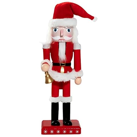 HTMOVAET 10 Inch Santa Wooden Nutcracker Decorations Cover