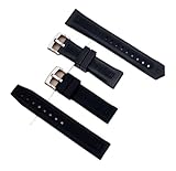 Longueur du bracelet : 19 cm XTVKFWJAB Bracelet de montre en caoutchouc silicone 20 mm 22 noir avec fermoir à ardillon souple, compatible les montres TAG Heue F1 Monaco Carrera(20MM_SILVER CLASP)