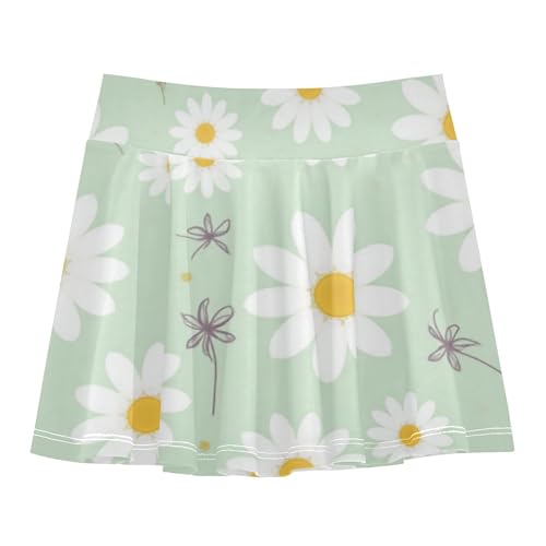 Girls Skorts with Shorts Flowy Little Girls Golf Skirt Pleated Skirt for Kids with Pockets