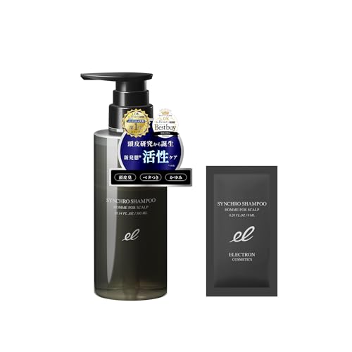 【公式】ELECTRON (エレクトロン) シンクロシャンプー オム FOR SCALP 300ml (サンプルパウチ1回分付) メンズ スカルプシャンプー 匂い 痒み 敏感頭皮 保湿 頭皮ケアの商品画像（Amazon）