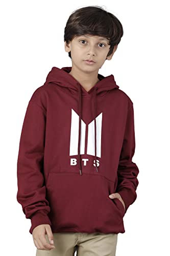 Image of KYDA KIDS Boys Cotton Regular Fit Hooded Neck Hoodies - Sweatshirt with Hoodies Full Sleeves Winter Wear, Long Sleeve Sweatshirts for Boys