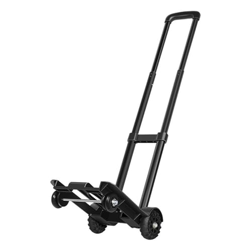 Carretilla plegable con 4 ruedas giratorias ligera y portátil miniatura 4