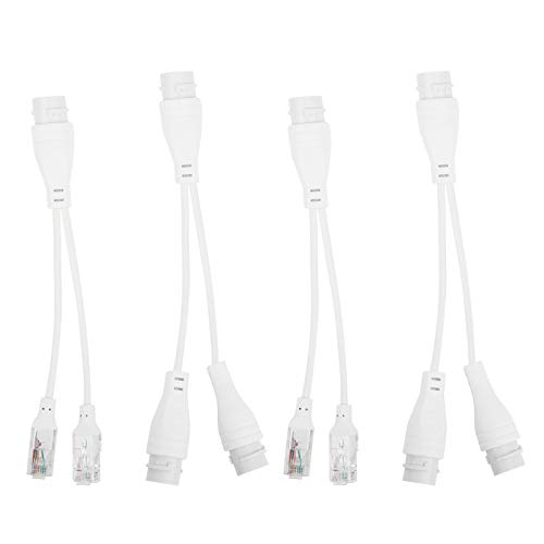 Tyenaza 2Set POE Splitter, Separator Adapter Cable 1 a 2 CCTV Video Transmisión Inyector a prueba de lluvia miniatura 3