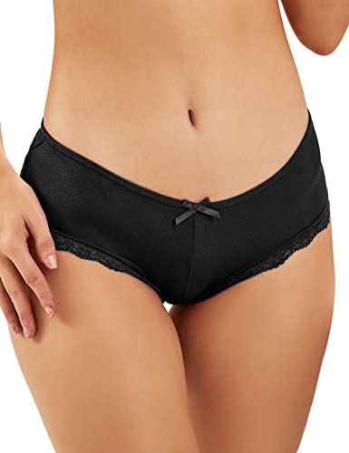 ohmydear String Sexy Tanga Femme Sexy Chic Dentelle String Culottes Slips Femmes Croisées Creux Out Entrejambe en Coton M-L Transparent Panties Strings et Tangas sous-Vêtements Culottes Cover