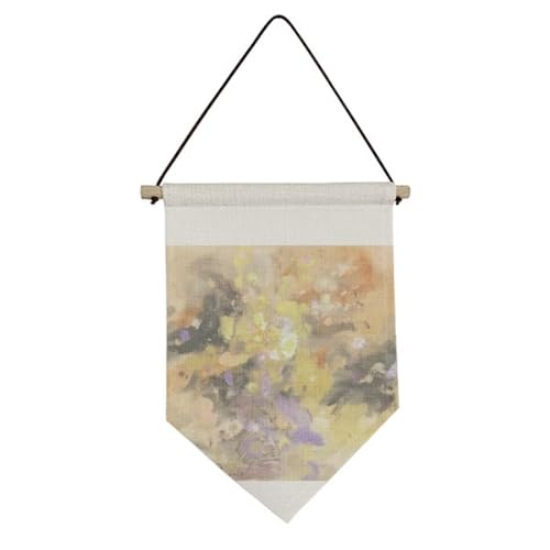 Toile suspendue art mural et bannière décorative de fleurs d'automne