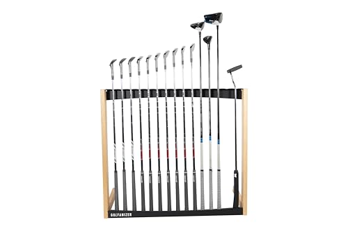 Soporte para palos de golf de madera organizador expositor de suelo manufactura alemana