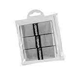 UDRIPPIN Pickleball Pro Tour Grips, Cushioned, Sweat-Resistant Overgrips for All Racquet Sports – High Tack, Moisture-Wicking Grip Tape for Enhanced Comfort & Control (Light Grey, 3-Pack)