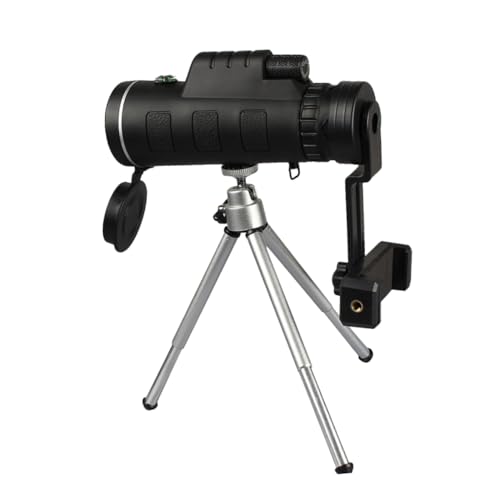 Uonlytech Low Light Night Vision Telescope 40x60 with Phone Clip Tripod Compass Bak4 /Night Use for Outdoor Enthusiasts