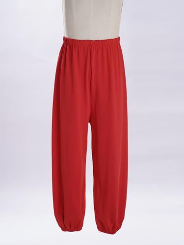 YEAHDOR Boys Girls Loose Fit Chinese Kung Fu Pants Tai Chi Martial Arts Practice Trousers Jogger Sweatpants3