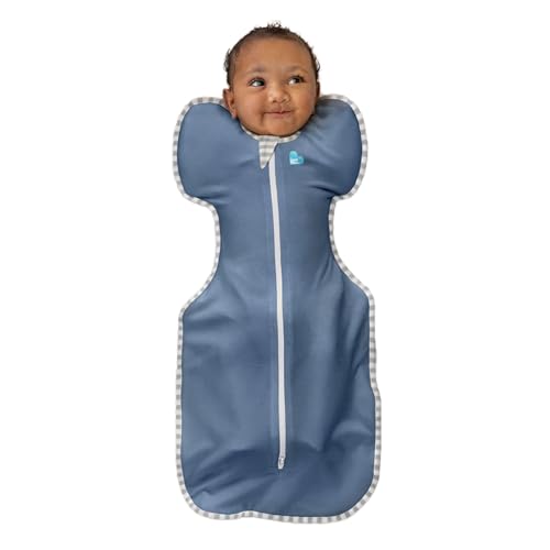 Image of Love to Dream Swaddle UP, Baby Sleep Sack, Self-Soothing Swaddles for Newborns, Improves Sleep, Snug Fit Helps Calm Startle Reflex, New Born Essentials for Baby, 8-13lb, Denim