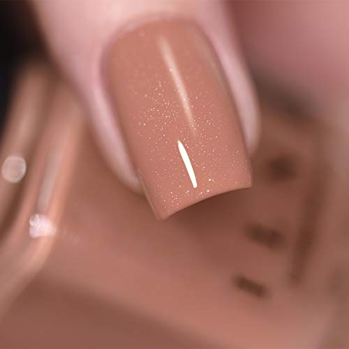 Image of ILNP Portfolio - Soft Camel Neutral Nude Nail Polish, Subtle Holographic, Chip Resistant, 7-Free, Non-Toxic, Vegan, Cruelty Free, 12ml
