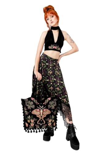 Jupe mi-longue gothique en dentelle Wilderwood pour affiner la silhouette