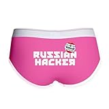 CafePress Russian Hacker Women's Boy Brief Women's Boy Brief, Boyshort Panty Underwear with Novelty Design Fuchsia/Pink