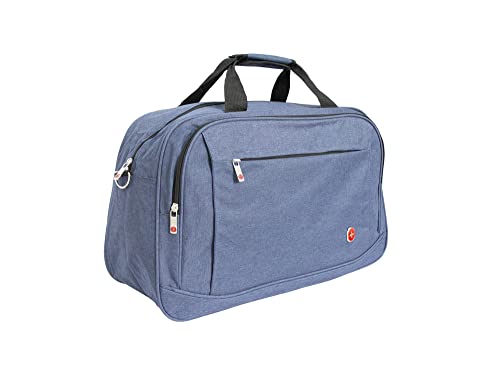Sacola de viagem 21,5", Poliester, Unissex, Azul