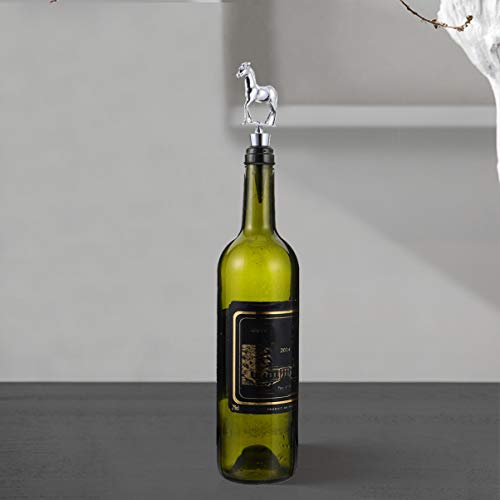 Hemoton Animal Rolha de Vinho Em Pé Em Forma de Cavalo Licor Bebidas Plugue de Garrafa Reutilizável