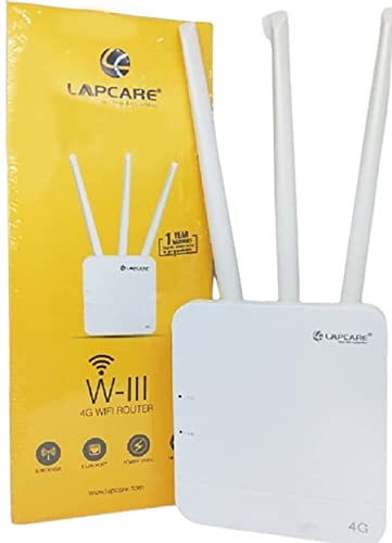 Image of Lapcare WiFi 4G & 5G Router W111 4 Mbps All Sim Card Support (White, Dual Band)