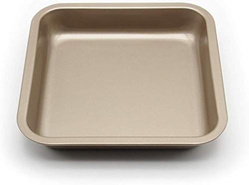 SYGA 1 Piece Square Non Stick Carbon Steel Cake Tin_Champagne Gold