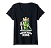 Womens Green Juice King Funny Healthy Food Drink V-Neck T-Shirt