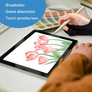 Image of ZORBES 1 Pair Artist Gloves, Drawing Glove for Tablet, Palm Rejection Gloves Graphic Tablet Glove for ipad Glove Dight Art for Drawing Anti-fouling Two-Finger Lycra Graphic Wacom