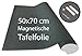 Produktbild Cuadros Lifestyle Tafelfolie 70x50 cm | Magnetische und Selbstklebende Vinyl- Kreidefolie | Magnettafel | Magnetfolie | inkl. Kreide + Neodym-Magnete | Grau