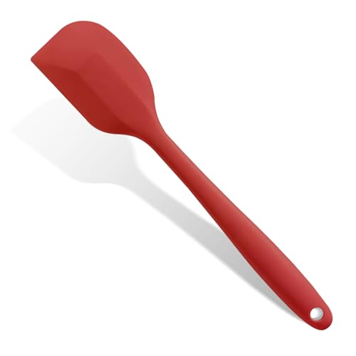 Red Rubber Spatula for Kitchen Use, Silicone Spatulas for Cooking Heat Resistant, Flexible Small Kitchen Spatula for Kitchen Nonstick Cookware