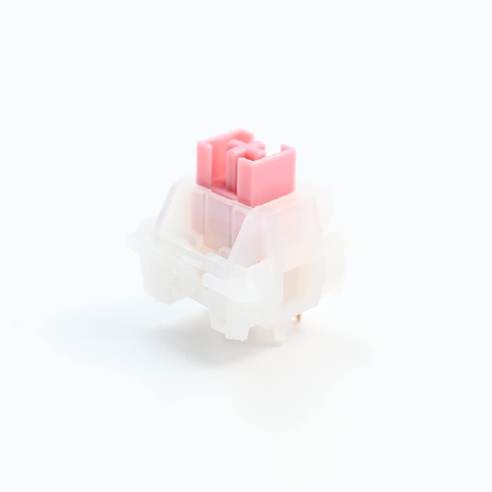 DucKey Outemu Jade Switch, Commutateur MX RGB 5Pin Lubrifié Tactile Linéaire/Cliquant/Silencieux pour Clavier Mécanique (Color : Linear Pink Jade, Size : 90Pcs)