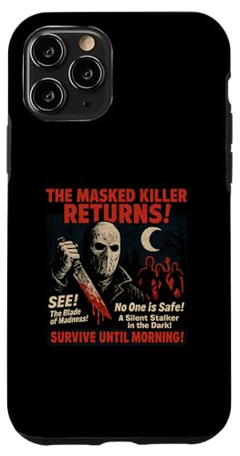 仮面キラーリターンズ スラッシャー 映画ポスター ヴィンテージ ハロウィン スマホケース iPhone 11 Pro 用