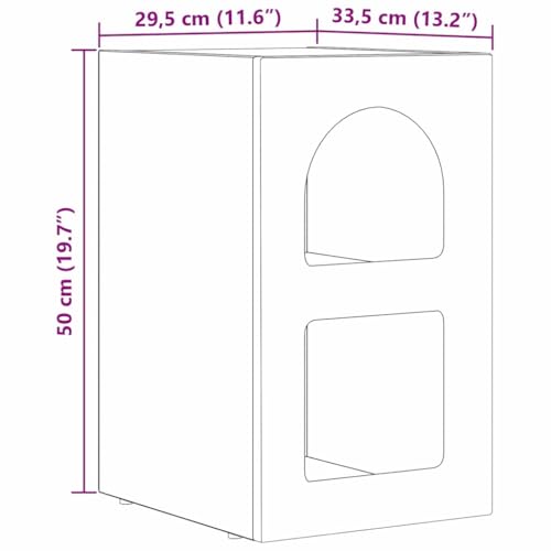 Table de Chevet à Étagères Intégrées Meuble Rangement Moderne Pratique - 3