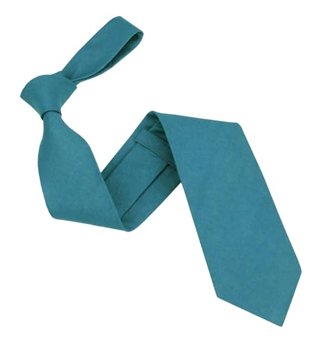 Image of Mens Solid Linen Ties - Regular Width Pattern Necktie for Men