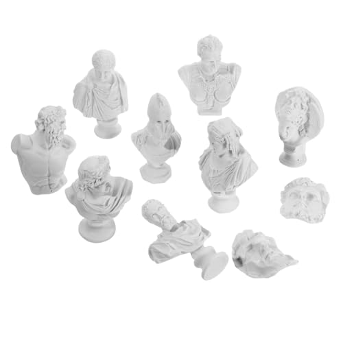 Sculptures miniatures en résine blanche, lot de 10 figurines de style grec pour chambre - 5