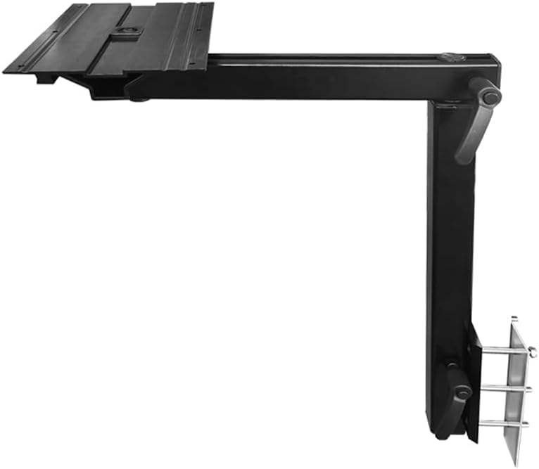 Aluminum Alloy Removable Table Leg RV, 360 Degree Rotation Laptop Table Leg, Height Adjustable Table Leg Bracket for RV Caravan Motorhome Yachts, Easy to Install, 60IBS (Black)