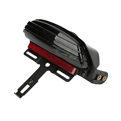 Motorcycle Tri-Bar LED Rear Fender Brake Light Turn Signal Lamp Taillight Compatible with Harley Dyna Fat Bob Softai FXST FXSTB FXSTC FXSTS FLSTSB 2006-2011(Black)