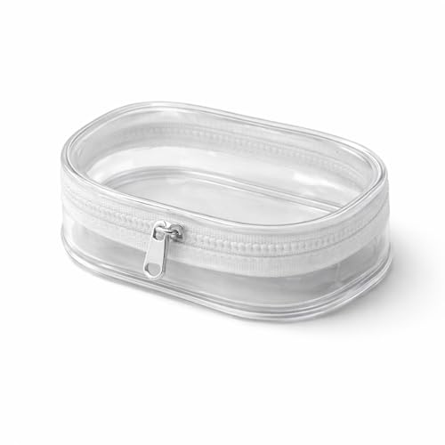 Mini Bolsa Organizadora Transparente com Zíper Resistente, Compacta e Portátil para Cabos e Acessórios