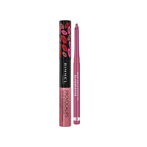 Rimmel-Long-Lasting-Lip-Kit-with-Exaggerate-Full-Colour-Lip-Liner-and-Provocalips-16-HR-Kissproof-Lip-Colour-Multi Rimmel Long Lasting Lip Kit with Exaggerate Full Colour Lip Liner and Provocalips 16 HR Kissproof Lip Colour, Multi
