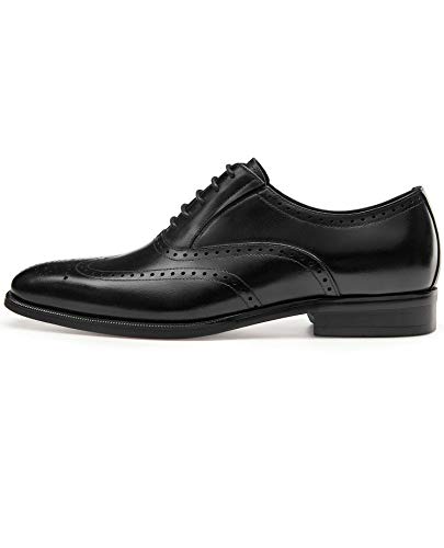 Image of Men's Dress Shoes Brogue Oxford Leather Elastic
