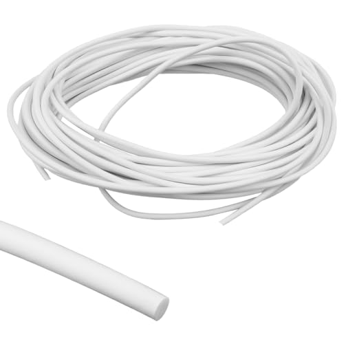 Xyvor Tira De Sellado De Espuma De Silicona Redonda, Ø4Mm X 10M Cordón Redondo De Polietileno Para Juntas, Junta Redonda De Espuma Epdm Para Juntas Puertas Ventanas Techos Paredes