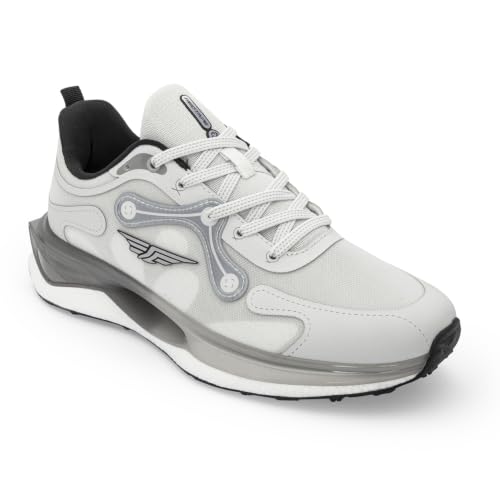 Image of Red Tape Men's Sport Shoes Grey Blue Mesh Round Toe Lace-Up Responsive Sole