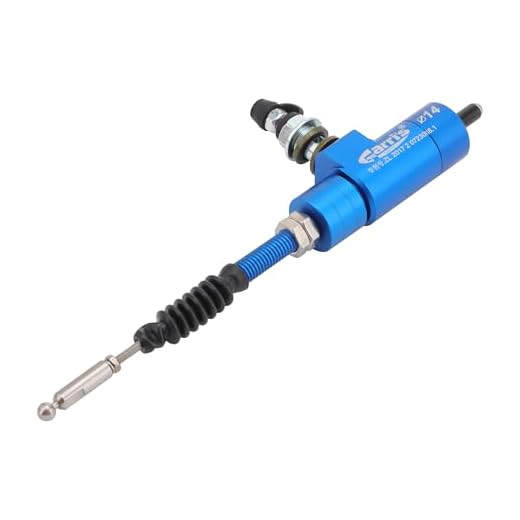 GOOFIT Bomba Embrague M8 x 1.25mm de Izquierda Hidraulico Moto Cilindro Maestro Aluminio CNC Universal para YZ125 YZ250 YZ250F YZ450F WR250F WR450F Pit Bike Scooter y Ciclomotor Azul