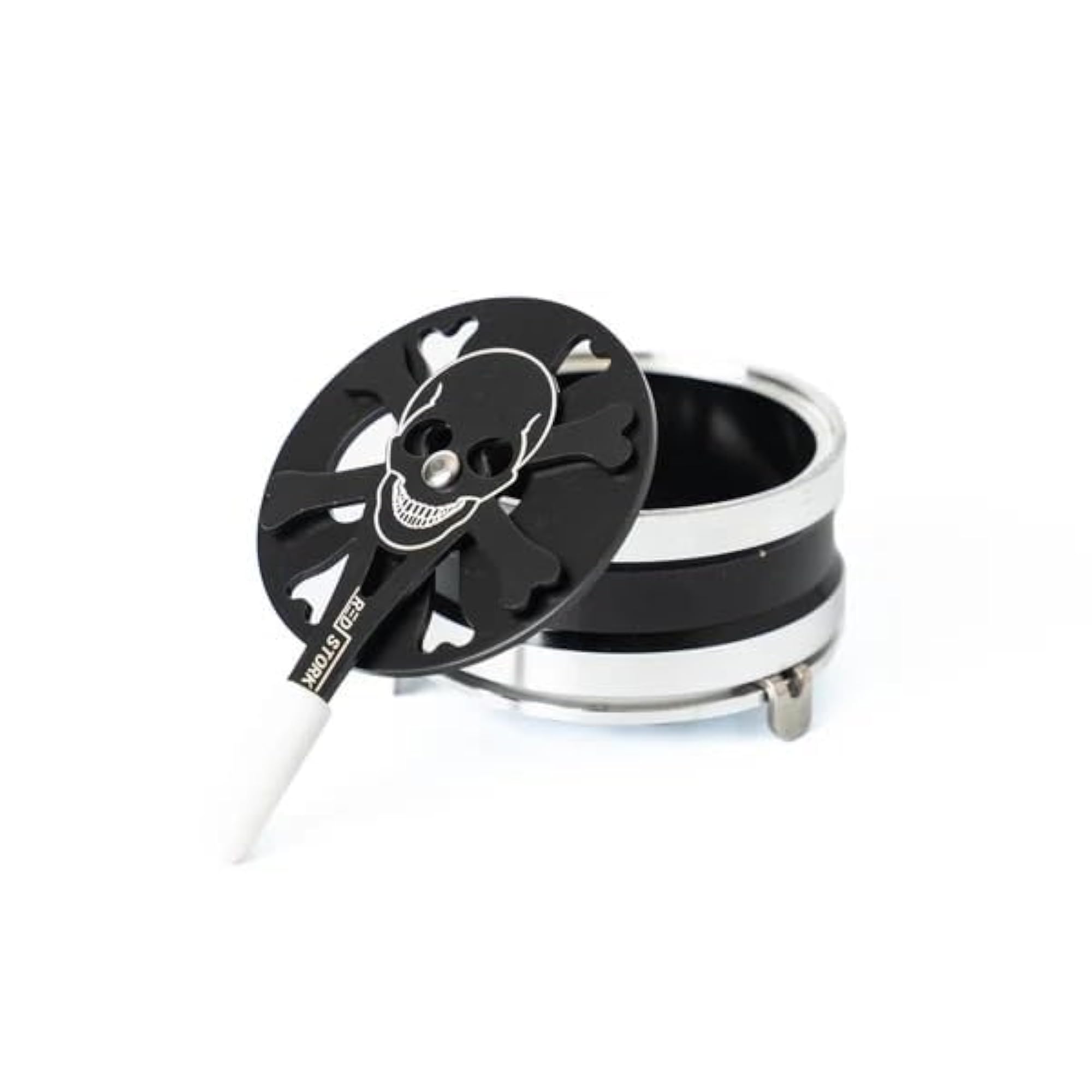 Premium Skull HMD for Hookah, Black & Silver Heat Controller