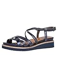 Rutschfeste Sohle Tamaris Damen 1-1-28207-26 Riemchensandalen, Navy, 40 EU
