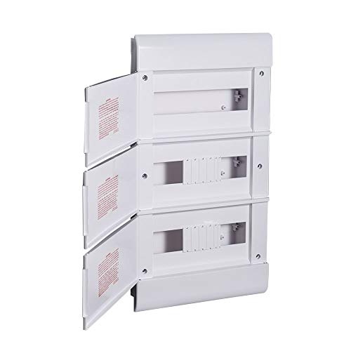 Quadro Sobrepor Ouro Box 36 Módulos Din Porta Opaca Steck Branco 36 Módulos