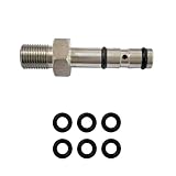 Aopkeo Filling Porbe Quick Charging Adapter Replacement Adaptor for Paintball PCP Airsoft Rifle Logun, Webley, FX Hatsan, Evanix Stainless Steel (1/8BSPP - 0.3inch)